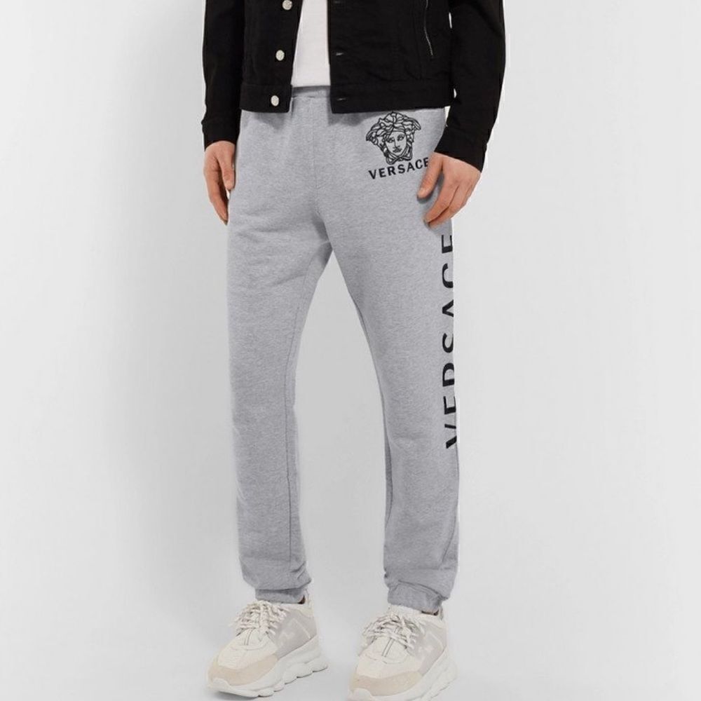 Versace Mens Signature Embroidered Logo Sweatpants S